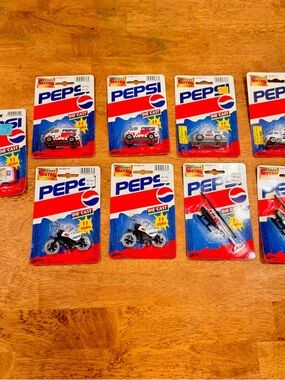 Vintage Pepsi Metal Die-Cast Toy Vehicles Lot of 9 New in Package